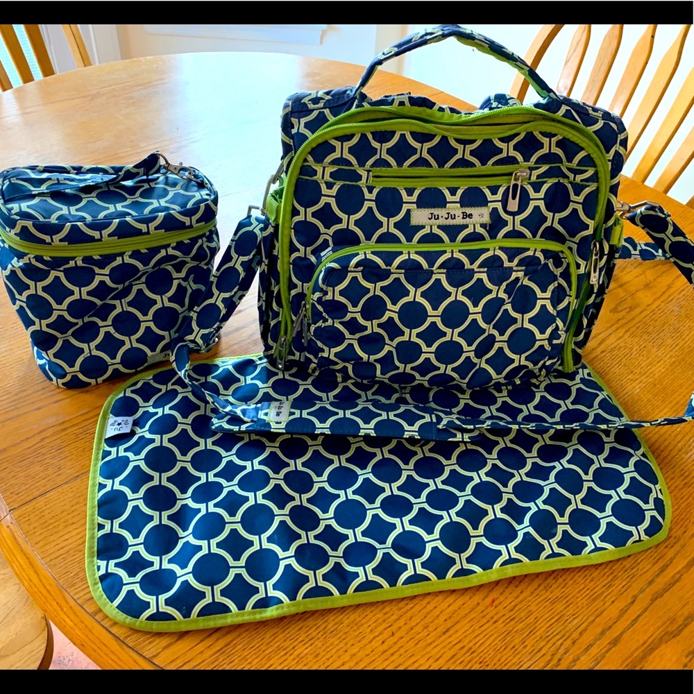 JuJuBe BFF Diaper and Cooler Bag with Changing Pad